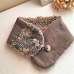Libertyふんわりあったか大人乙女のプチマフラーorネックウォーマー＊リバティフラワー*大人色