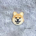 柴犬のビーズ刺繍ブローチ【受注製作】