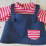 ぽぽちゃん服・ボーダーＴとスカート