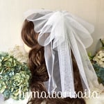 チュールのリボン ヘアアクセサリー