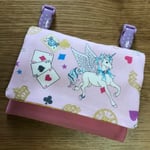♡クリップ付き♡移動ポケット♡メルヘンユニコーン✖︎ピンク♡