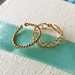 シンプルなゴールドリング 2本セット