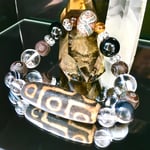 金運招来・悠々自適★九眼天珠・龍紋三眼天珠・ルチル