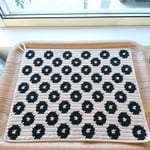 hana様専用  ドーナツ模様のマット  ベージュ×ブラック