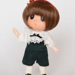 オビツ11用・緑コーデュロイのサロペット