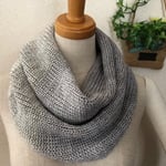 ねじり入りスヌード　 グラデーション　グレー系