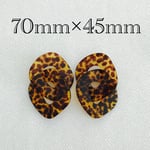 importアクリルレオパードチェーンピアス ブラウン 1ペア