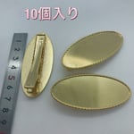 ヘアクリップ オーバル 台座 10個