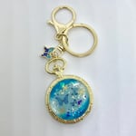 レジン作品  冬の蝶 キーホルダー