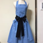 エプロン大人用 水色太リボン