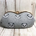 がま口メガネケース、ペンケース恋するパンダ❤️