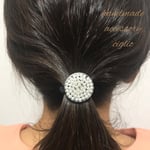 美しく並んだパールのヘアゴム～キッズとお揃いも