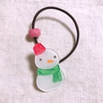 雪だるまヘアゴム