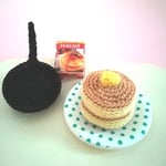 あみぐるみミニチュアの会　ホットケーキ＆フライパン
