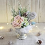 【 クリスマス sale 】 クリスマス アレンジメント ♩ ローズ＆キラキラリーフ