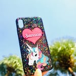  iphoneX XS XSMax XR galaxy xperia AQUOS対応　オリジナルな名前が入れられるスマホケース