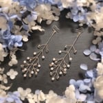 【再販3】ブライダル ゴールド×パール 華やかな小枝ピアス /イヤリング