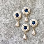 snow＊＊ ビーズ刺繍 ピアス/イヤリング