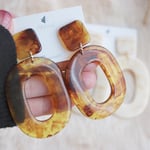 marble hoop pierce/earring（brown）