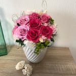 豪華で華やかなプリザーブドフラワーアレンジ  pink