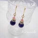送料無料♯158☆ソーダライト×スワロスキークリスタル☆天然石ピアス（金属ピアス） ハンドメイド