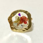 押し花リング
