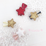 イヴに流れる星＊クリスマススター＊よるの虹＊ヘアクリップ ベビー キッズ