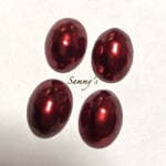 ダークレッド デザインオーバルカボション 20mm 4個set