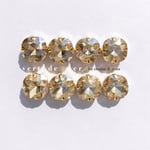 【10mm 8個】ゴールドシャンパン クッションカットスクエア