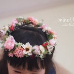 baby＆kids♡花冠 　野いちごピンク　ファーストバースデー　誕生日　結婚式  クリスマス