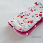 🍓🍬Candy Strawberry 🍓🍬 ふわっふわの8重ガーゼ ハンカチ 20cm ナチュラル ⚠️タグが異なります。いちご