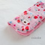 🍓🍬Candy Strawberry 🍓🍬 ふわっふわの8重ガーゼ ハンカチ 20cm ピンク⚠️タグが異なります。いちごモチーフ