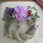 Bonne Année ＜purple  chic＞＊ お正月＊しめ縄飾り＊しめ縄リース＊アーティフィシャルフラワー＊プリザーブドフラワー＊ギフト