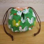 ◆SALE!30%OFF◆ぷっくりころころ まんまるボール巾着 （きみどり　にわとり）