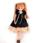 黒とベージュのワンピース　22cmドールサイズ（リカちゃん、ブライスなど）