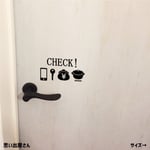 チェック！忘れ物防止用ステッカーシール【玄関・忘れ物防止・一人暮らし・家族】