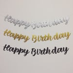 【追加5文字】【本体BLACK】お誕生日バナー Happy Birthday