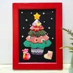 和のクリスマス  ちりめん押し絵フレーム