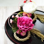 【早割11月末まで】お正月飾り『しめ縄』【ピオニー／パープル】