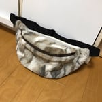 《送料無料》ミックスファー ボディバッグ／ウエストポーチ