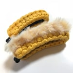 ティシャツヤーンのバナナクリップ（マスタード）