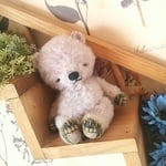 SakuBear  13㎝ 【グリーンアイ】アンティークペイント アイリッドベア  テディベア  