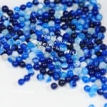 60個400円/4㎜　瑪瑙(染め)ﾌﾞﾙｰﾐｯｸｽ【g14】