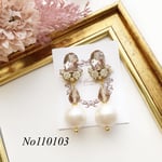 ヴィンテージローズ＊キラキラビジュー＊レディピアス