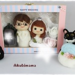 【オーダー予約済み】ウェディングドールBOX＆猫ちゃんと車セット