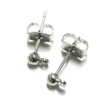 《5ペア10個入り》チタンピアス   カン付き  ロジウム