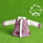   Purple Flower 長袖シャツ：オビツ11サイズ   