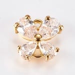 ☆再入荷☆〖2個〗キュービックジルコニア☆バタフライチャーム