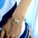 【再販】2色展開☆ピンク珊瑚&白珊瑚のブレスレット／アンクレット