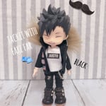 オビツ11 フェイクファー付きアウター ブラック